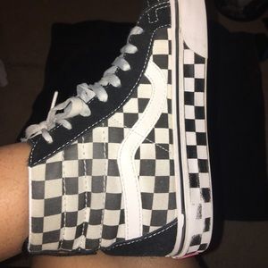 Checkered High Top Vans